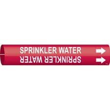 Wrap Around Pipe Marker Brady 5765-Ii High Performance Legend Sprinkler Water 