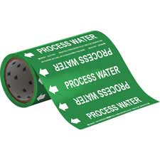Legend Heating Supply Legend Heating Supply B-689 Wrap Around Pipe Marker Brady 5824-O High Performance White On Green Pvf Over-Laminated Polyester