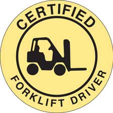 CERTIFIED FORKLIFT DRIVER Hard Hat Labels - Brady Part: 42233 | Brady ...