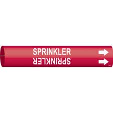PVC Pipe Marking Wrap 24x33 inch for Pipe Markers White Legend On Red Background Fire Dry Standpipe Made in USA by ComplianceSigns 