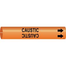 CAUSTIC Snap-On/Strap-On Pipe Marker | Brady | BradyID.com