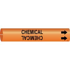 CHEMICAL SnapOnStrapOn Pipe Marker