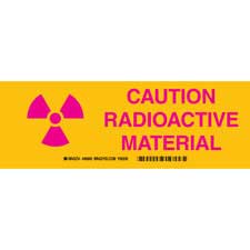 Magenta on Yellow LegendRadiation Radiologically Controlled Area Radiological Controls 14 Height 10 Width Brady 129221 Radiation and Laser Sign 