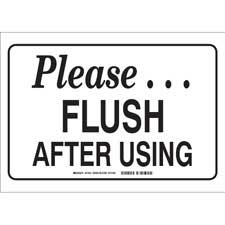 Please Flush After Using Sign | Brady | BradyID.com