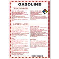 Gasoline Potential Hazards Sign - Brady Part: 48868 | Brady ...
