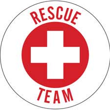 RESCUE TEAM Hard Hat Labels - Brady Part: 49566 | Brady | BradyCanada.ca