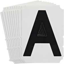 4" Black Gothic Font QuikAlign SelfSpacing Numbers and Letters