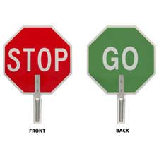 STOP/GO Traffic Control Paddles - Top Notch Signs