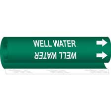 Wrap Around Pipe Marker Brady 5790-O High Performance Legend Well Water 