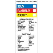 HEALTH FLAMMABILITY REACTIVITY Label - Brady Part: 58264 | Brady ...