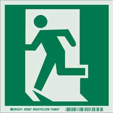 BradyGlo Man Running Through Door Sign - Brady Part: 59287 | Brady ...