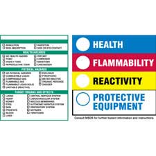 HEALTH FLAMMABILITY REACTIVITY PROTECTIVE EQUIPMENT Labels - Brady Part ...