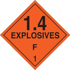 14 Explosives F 1 Sign - Brady Part: 63365 | Brady | BradyID.com