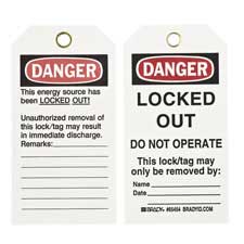 ●DANGEROUS GOODZ Brady Part: 65454 | DANGER Locked Out Do Not Operate Lockout