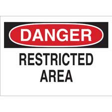 DANGER Restricted Area Sign | Brady | BradyID.com