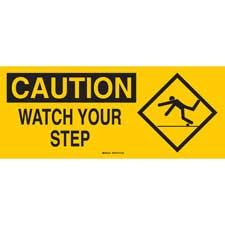 CAUTION Watch Your Step Sign - Brady Part: 69551 | Brady | BradyID.com.sg