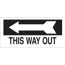 Directional This Way Out Sign, 50% OFF