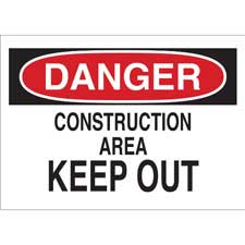 DANGER Construction Area Keep Out Sign | Brady | BradyID.com