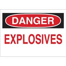 Brady 126262 Chemical and Hazard Sign 10 Height LegendHigh Explosives Black and Red on White 14 Weight