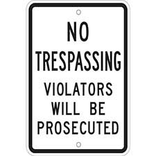 No Trespassing Violators Will Be Prosecuted Sign - Brady Part: 80109 ...
