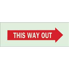 BradyGlo This Way Out Sign | Brady | BradyID.com