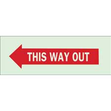 Brady Part: 80040 | BradyGlo Redthis Way Out Sign | BradyID.com