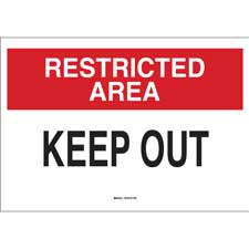 RESTRICTED AREA Keep Out sign | Brady | BradyID.com