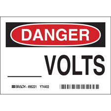 HIGH VOLTAGE Brady 80355 1 Tag HIGH VOLTAGE Brady 80355 1 Tag