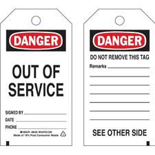 のわページ Brady Part: 86459 | Accident Prevention Tags - OUT OF