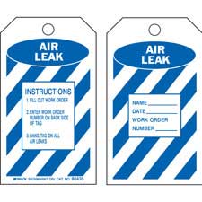 Brady Part: 86562 | Air Leak Inspection Tags | BradyID.com