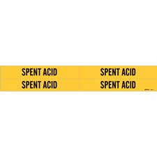 Black On Yellow Pressure Sensitive Vinyl B-946 Brady 8807-4 Self-Sticking Vinyl Pipe Marker 1 1//8 Height X 7 Width Legend Spent Acid 1 1//8 Height X 7 Width Legend Spent Acid