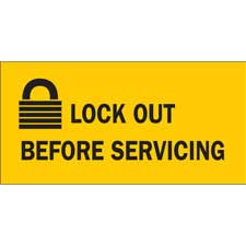 Black on Yellow LegendBe Safe Lock It Out 10 Height 14 Width Brady 127485 Lockout/Tag Out Sign 