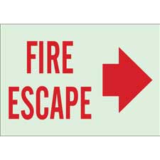 BradyGlo Fire Escape Sign | Brady | BradyID.com