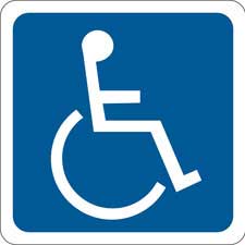 Aluminum Handicap Disabled Blue Notice Road Street Parking Lot Signs Commercial Metal 12x12 Square Sign 