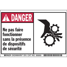 Ne Pas Faire Fonctionner Sans La Présence De Dispositifs De Sécurité ...