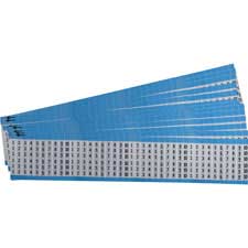 Brady WM-94-PK Repositionable Vinyl Cloth Solid Numbers Wire Marker Card 25 Cards B-500 Black on White