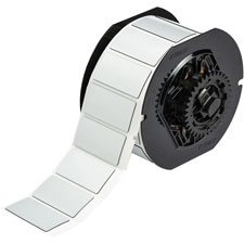 Raised Panel Labels for B30 Printers  1" x 2" Silver