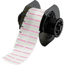Color Polyester Laboratory Labels for B33 Printers  0375" x 1" Pink