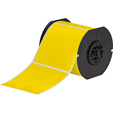 All Weather Permanent Adhesive Polyester Labels for B33 Printers  4" x 4" Yellow