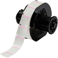 Color Polyester Laboratory Labels for B33 Printers  1" x 1" Pink