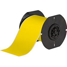 All Weather Permanent Adhesive Polyester Label Tape for B33 Printers  4" Yellow