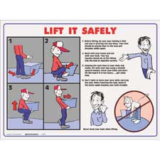 Back Lift Safety Poster - Brady Part: BLSP | Brady | BradyIndia.co.in