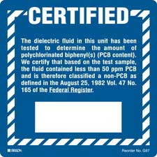 CERTIFIED PCB Content Labels - Brady Part: G97LS | Brady | BradyCanada.ca