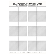 B-361B Self-Laminating Polyester Pack of 2500 Brady LAT-56-361-2.5 1.625 Width x 0.6 Height Matte Finish White/Translucent Laser Printable Label