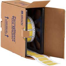 PermaSleeve Low Smoke Zero Halogen Heat Shrink Labels 34" Dia for 3" Core Printers  2" Yellow