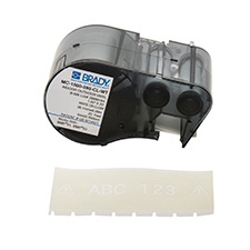 Brady B-595 White On Clear Vinyl Label Cartridge - 20' X 1.5" For BMP51/BMP53 Printers