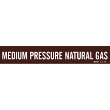 MEDIUM PRESSURE NATURAL GAS Pipe Marker Brady BradyID Com