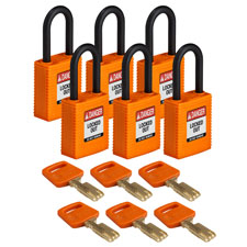 Brady Aluminium SafeKey Safety Padlock Yellow 150285 - Lockout-tagout-shop