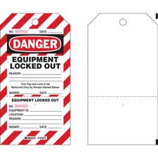 Two-Part Perforated Tag - DANGER Equipment Locked Out | Brady
