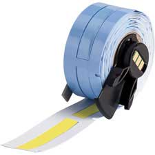 PermaSleeve Heat Shrink Wire and Cable Labels Rotated on Liner for M6 M7 Printers  0187" Dia x 2" Yellow